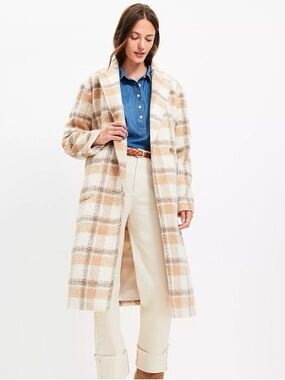 LOFT oversized plaid jacket